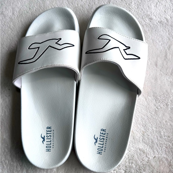 Hollister white unisex summer slides - Picture 1 of 3